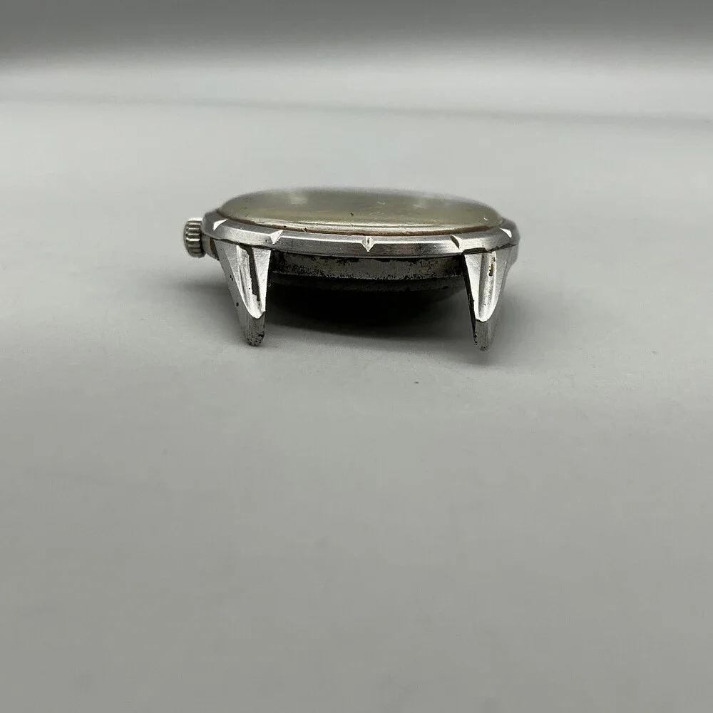 Vintage Bulova 23 Jewels Mens Watch 34mm Silver Tone Automatic 609172 For Parts